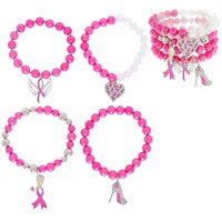 3-PACK PINK RIBBON BLACK GIRL MAGIC BRACELET SET