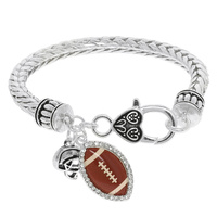 GAMEDAY FOOTBALL CHARM BRACELET