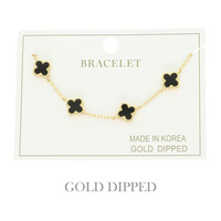 GOLD PLATED QUATREFOIL BRACELET