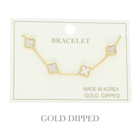 GOLD PLATED QUATREFOIL BRACELET