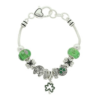 SAINT PATRICK THEME CLOVER CHARM BRACELET