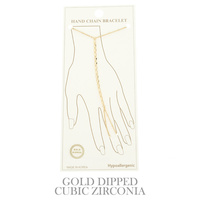 GOLD-PLATED TWISTED HAND CHAIN BRACELET