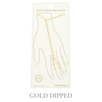 GOLD-PLATED HAND CHAIN BRACELET