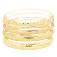 5PC MULTI STACKED BANGLE BRACELET SET