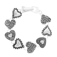 FILIGREE HEART LINK MAGNETIC BRACELET