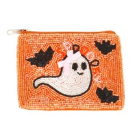 HALLOWEEN GHOST WITH BOW COIN BAG