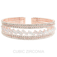 MULTI-LINE CZ CUFF BRACELET