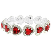 HEART CUT CRYSTAL HALO TENNIS BRACELET