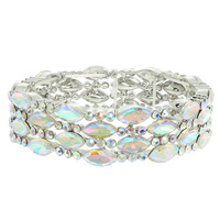 MULTI-ROW CRYSTAL EMBELLISHED STRETCH BRACELET