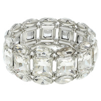 CRYSTAL GEMSTONE EMBELLISHED STRETCH BRACELET