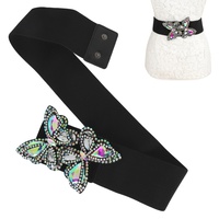 DRESSY AB GEMSTONE BUTTERFLY WIDE STRETCH BELT