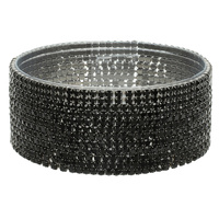 12 LINE RHINESTONE EMBELLISHED LAYERED STRETCH BRACELET SET