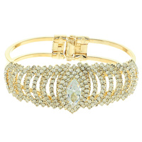 RHINESTONE CRYSTAL EMBELLISHED BANGLE BRACELET