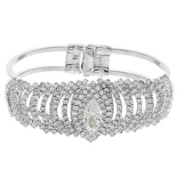 RHINESTONE CRYSTAL EMBELLISHED BANGLE BRACELET