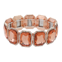 RECTANGLE STRETCH STONE BRACELET