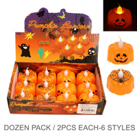 12-PACK HALLOWEEN THEME LED CANDLE LIGHT