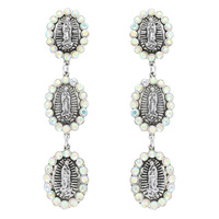 WESTERN THEME VIRGIN MARY LINEAR EARRINGS