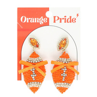 GAMEDAY FOOTBALL WITH BOW EARRINGS