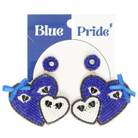 GAMEDAY FOOTBALL HEART EARRINGS