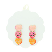 HALLOWEEN TRICK OR TREAT HEART EARRINGS
