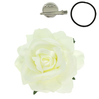 ROSE FLOWER PIN AND HAIR CLIP