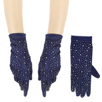 ELEGANT PARTY RHINESTONE LONG SATIN OPERA GLOVES