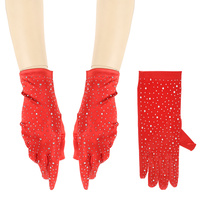 ELEGANT PARTY RHINESTONE LONG SATIN OPERA GLOVES