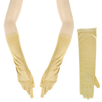 ELEGANT PARTY RHINESTONE LONG SATIN OPERA GLOVES