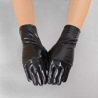 Metallic Wrist Length Gloves