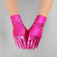 Metallic Wrist Length Gloves