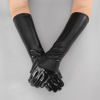 Metallic Elbow Length Gloves