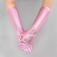 Metallic Elbow Length Gloves