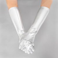 Metallic Elbow Length Gloves