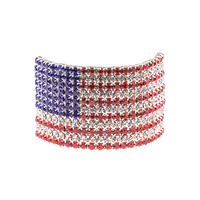 PATRIOTIC USA FLAG PONYTAIL HOLDER