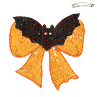 HALLOWEEN THEME BOW BARRETTE HAIR CLIP