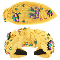 MARDI GRAS THEME JEWELED HEADBAND