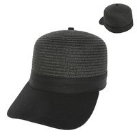 STRAW WOVEN PAPER BRAID BASEBALL CAP