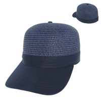 STRAW WOVEN PAPER BRAID BASEBALL CAP