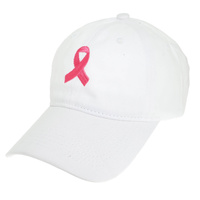 PINK RIBBON EMBROIDERED BASEBALL CAP