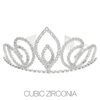 LAYERED LEAF BRIDAL PAGEANT TIARA