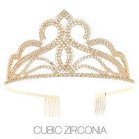 CZ POINTED DETAILED STONE TIARA