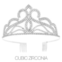 CZ POINTED DETAILED STONE TIARA