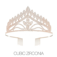 PAGEANT QUEEN CLASSY CZ TIARA