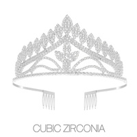 PAGEANT QUEEN CLASSY CZ TIARA