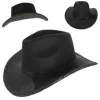 WESTERN RHINESTONE EMBELLISHED COWBOY HAT