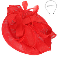 3-PIECE SUNDAY BEST KENTUCKY DERBY SOUTHERN STYLE FLAX FABRIC RIBBON DECORATIVE DETACHABLE HEADPIECE FASCINATOR