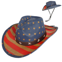 PATRIOTIC STARS AND STRIPES COWBOY HAT