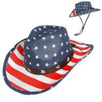 PATRIOTIC STARS AND STRIPES COWBOY HAT