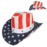 PATRIOTIC STARS AND STRIPES COWBOY HAT