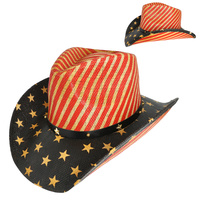 PATRIOTIC STARS AND STRIPES COWBOY HAT